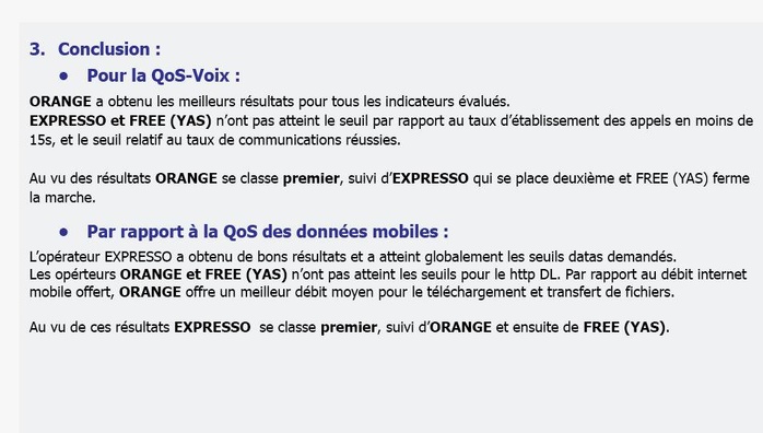 Appel de Limamoulaye 2025 : Orange en tête pour la qualité de service voix, Expresso pour la data Appel de Limamoulaye 2025 : Orange en tête pour la qualité de service voix, Expresso pour la data