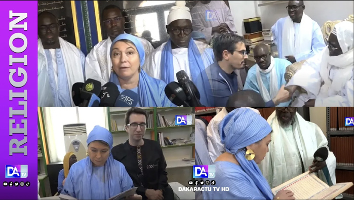 TOUBA – L’ambassadrice de France reçue successivement par le Khalife des Mourides et son porte-parole, Cheikh Bassirou Abdou Khadre TOUBA – L’ambassadrice de France reçue successivement par le Khalife des Mourides et son porte-parole, Cheikh Bassirou Abdou Khadre
