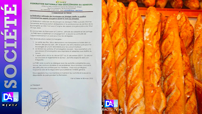 Grève dans le secteur de la boulangerie : la FNBS s'engage à assurer la continuité de l'approvisionnement en pain Grève dans le secteur de la boulangerie : la FNBS s'engage à assurer la continuité de l'approvisionnement en pain