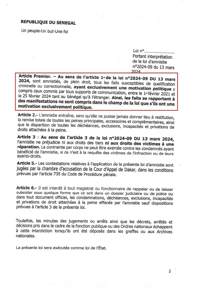 Proposition de loi interprétative sur l’amnistie : « Une grande farce de Pastef » (Thierno Alassane Sall) Proposition de loi interprétative sur l’amnistie : « Une grande farce de Pastef » (Thierno Alassane Sall)
