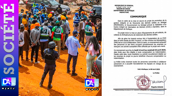 Bambilor : Vers la mise en place prochaine d'un Centre Intégré de Valorisation de Déchets (CIVD) (Préfet de Rufisque) Bambilor : Vers la mise en place prochaine d'un Centre Intégré de Valorisation de Déchets (CIVD) (Préfet de Rufisque)