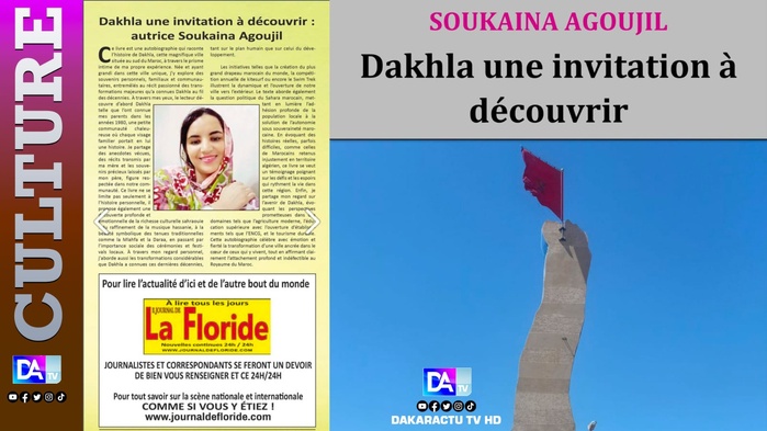 Soukaina Agoujil, une plume marocaine engagée, fait rayonner Dakhla à l’international Soukaina Agoujil, une plume marocaine engagée, fait rayonner Dakhla à l’international