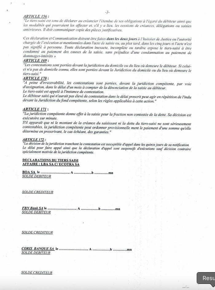 Affaire ECOTRA-LBA - Impôts : Deux nouvelles demandes de fermeture des comptes de la société de l’homme d’affaires Abdoulaye Sylla Affaire ECOTRA-LBA - Impôts : Deux nouvelles demandes de fermeture des comptes de la société de l’homme d’affaires Abdoulaye Sylla