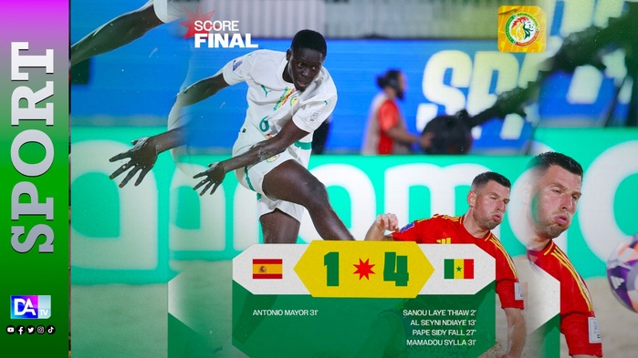 Coupe du Monde Beach Soccer 2025 : Entrée réussie des Lions de la plage face aux Espagnols (4-1) Coupe du Monde Beach Soccer 2025 : Entrée réussie des Lions de la plage face aux Espagnols (4-1)