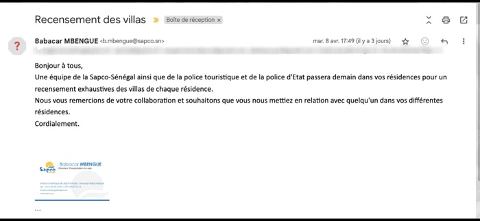 Comité de Station de Saly : Préoccupations concernant les actions qualifiées d'illégales du nouveau DG de la Sapco, Serigne Mamadou Mboup Comité de Station de Saly : Préoccupations concernant les actions qualifiées d'illégales du nouveau DG de la Sapco, Serigne Mamadou Mboup