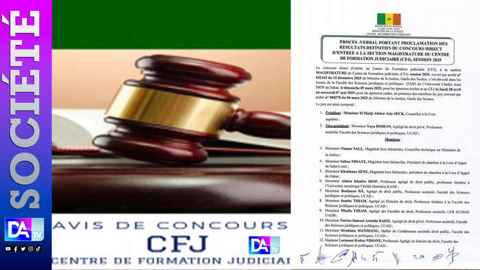 Concours d’entrée à la CFJ / section Magistrature : Seulement 30 candidats définitivement admis et 5 en attente sur 137 admissibles Concours d’entrée à la CFJ / section Magistrature : Seulement 30 candidats définitivement admis et 5 en attente sur 137 admissibles
