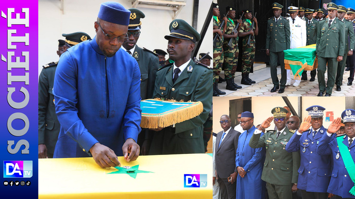 Hommage posthume : l’Aide de Camp de Sonko, le Commandant Pape Mignane Ndong, élevé au grade de Chevalier dans l’Ordre National du Lion Hommage posthume : l’Aide de Camp de Sonko, le Commandant Pape Mignane Ndong, élevé au grade de Chevalier dans l’Ordre National du Lion