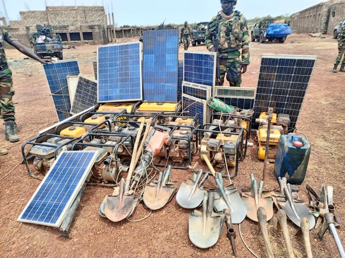 Opération ORIENTALE 1 : Cinq sites d’orpaillage clandestin démantelés au nord de Moussala, plusieurs matériels saisis Opération ORIENTALE 1 : Cinq sites d’orpaillage clandestin démantelés au nord de Moussala, plusieurs matériels saisis