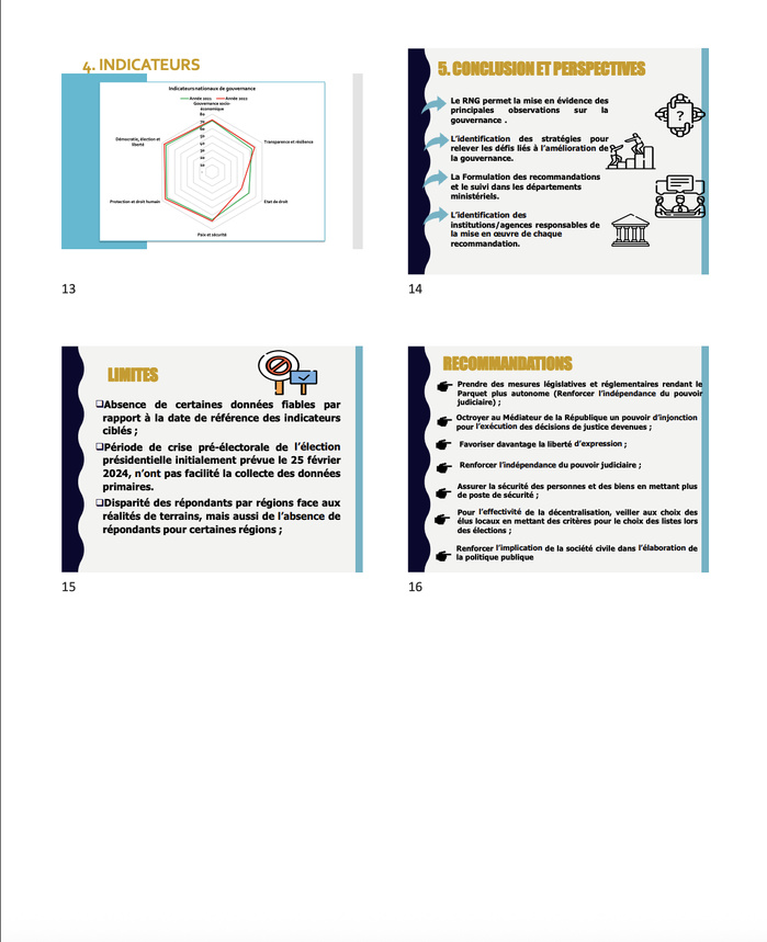 Bonne gouvernance : Le Rapport National de la Gouvernance (RNG) présenté dans le cadre du MAEP Bonne gouvernance : Le Rapport National de la Gouvernance (RNG) présenté dans le cadre du MAEP