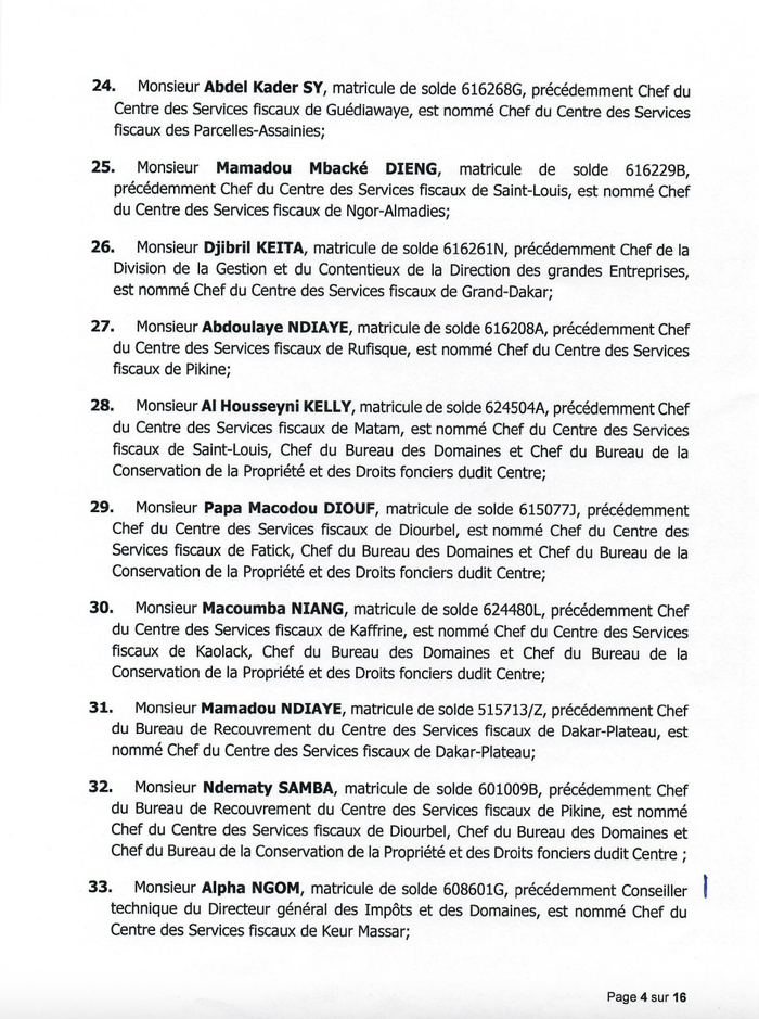 DGID : Jeux de chaises musicales chez les inspecteurs des impôts et des domaines DGID : Jeux de chaises musicales chez les inspecteurs des impôts et des domaines