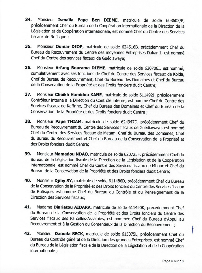 DGID : Jeux de chaises musicales chez les inspecteurs des impôts et des domaines DGID : Jeux de chaises musicales chez les inspecteurs des impôts et des domaines