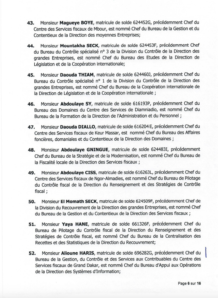 DGID : Jeux de chaises musicales chez les inspecteurs des impôts et des domaines DGID : Jeux de chaises musicales chez les inspecteurs des impôts et des domaines