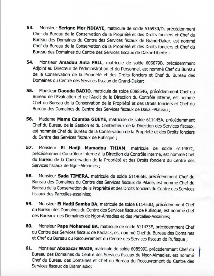 DGID : Jeux de chaises musicales chez les inspecteurs des impôts et des domaines DGID : Jeux de chaises musicales chez les inspecteurs des impôts et des domaines