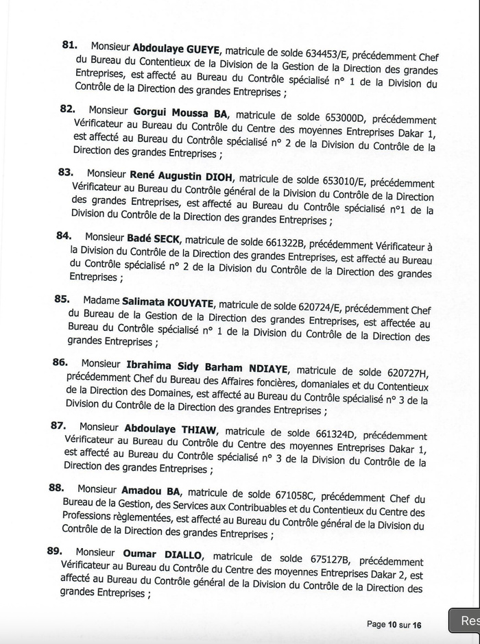 DGID : Jeux de chaises musicales chez les inspecteurs des impôts et des domaines DGID : Jeux de chaises musicales chez les inspecteurs des impôts et des domaines