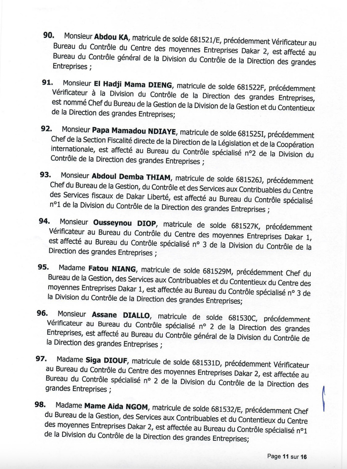 DGID : Jeux de chaises musicales chez les inspecteurs des impôts et des domaines DGID : Jeux de chaises musicales chez les inspecteurs des impôts et des domaines