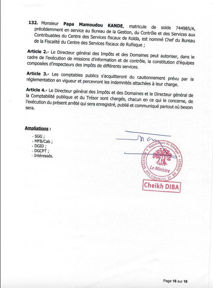 DGID : Jeux de chaises musicales chez les inspecteurs des impôts et des domaines DGID : Jeux de chaises musicales chez les inspecteurs des impôts et des domaines