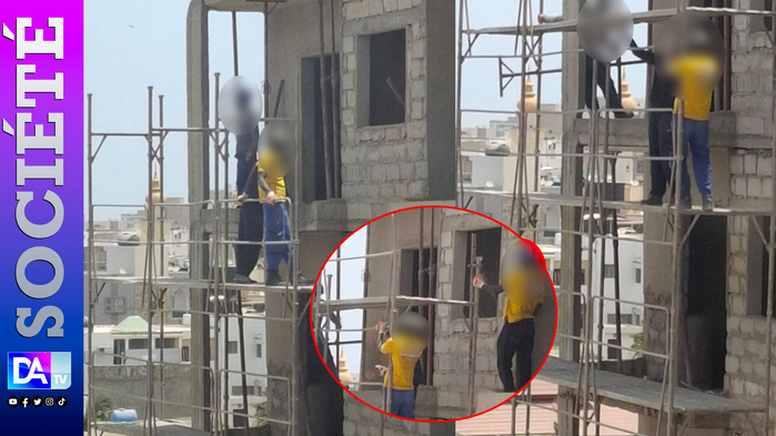 Cité Keur Gorgui : Des ouvriers sans protection travaillent au 6e étage d’un chantier Cité Keur Gorgui : Des ouvriers sans protection travaillent au 6e étage d’un chantier