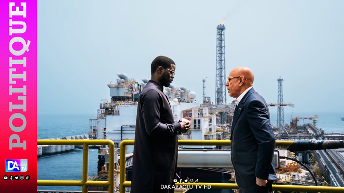 GTA : Visite conjointe des présidents Diomaye Faye et Ould Cheikh El Ghazouani sur la plateforme gazière GTA : Visite conjointe des présidents Diomaye Faye et Ould Cheikh El Ghazouani sur la plateforme gazière