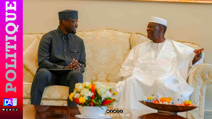 Côte d’Ivoire : Le Premier ministre Ousmane Sonko reçu en audience par le président Ouattara. Côte d’Ivoire : Le Premier ministre Ousmane Sonko reçu en audience par le président Ouattara.
