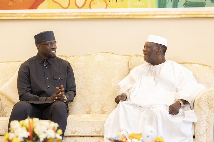 Ousmane Sonko après son audience avec Ouattara : « Je sors de cet entretien satisfait et réconforté (…), nos relations auront de beaux jours… la République de la Côte d’Ivoire est une pièce maîtresse dans notre ensemble sous-régional »