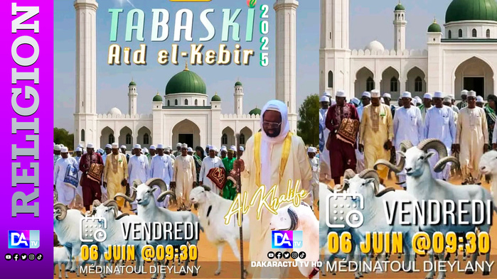 Médinatoul Cheikh Abdou Khadr Dieylani (Kaolack) : La famille de Cheikh Mouhidine Samba Diallo va célébrer la Tabaski, le vendredi 6 juin Médinatoul Cheikh Abdou Khadr Dieylani (Kaolack) : La famille de Cheikh Mouhidine Samba Diallo va célébrer la Tabaski, le vendredi 6 juin