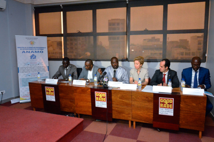Images de la conférence de presse de Maodo Malick M'baye, Directeur général de l'Agence nationale de la maison de l'outil (ANAMO)