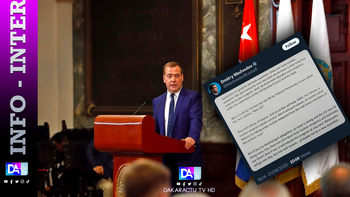 Medvedev critique la politique nucléaire occidentale et met en garde contre une attaque contre l’Iran Medvedev critique la politique nucléaire occidentale et met en garde contre une attaque contre l’Iran