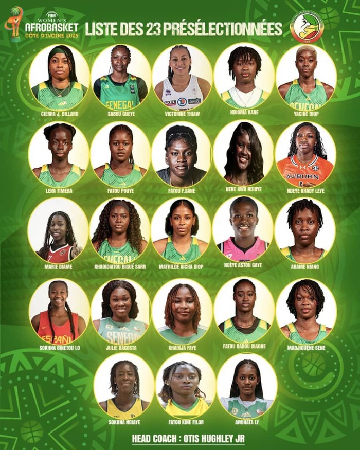 Basket féminin : La FSBB dévoile sa présélection pour l’Afrobasket 2025 après l’annulation du stage aux USA Basket féminin : La FSBB dévoile sa présélection pour l’Afrobasket 2025 après l’annulation du stage aux USA