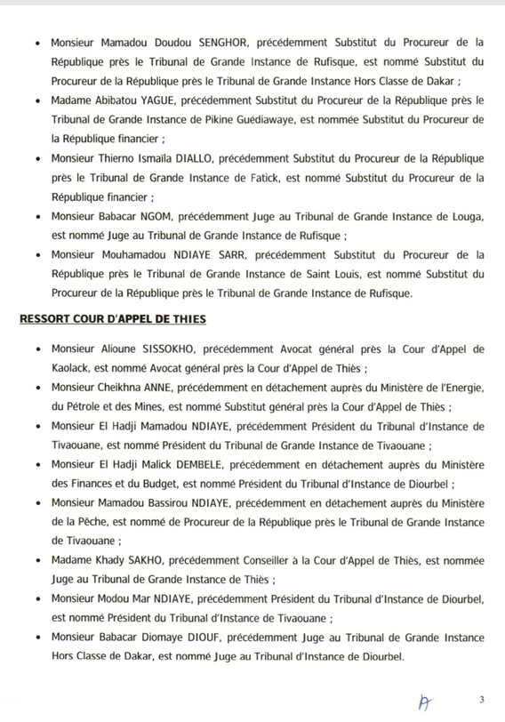 Conseil Supérieur de la Magistrature : Vague de nominations à la Cour suprême, à l’administration centrale et dans les juridictions régionales