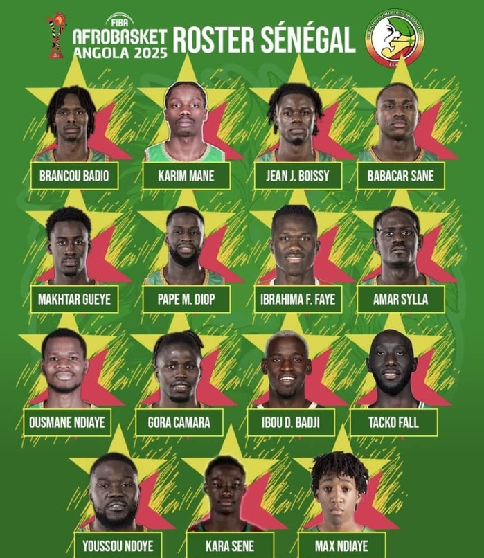 AfroBasket 2025 : 15 Lions pré-sélectionnés, Max Ndiaye et Kara Sène créent la surprise AfroBasket 2025 : 15 Lions pré-sélectionnés, Max Ndiaye et Kara Sène créent la surprise
