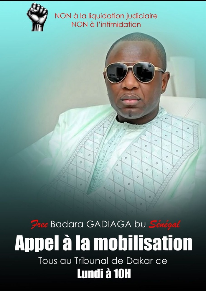 Tribunal de Dakar : Appel à la mobilisation pour soutenir Badara Gadiaga ce 14 juillet Tribunal de Dakar : Appel à la mobilisation pour soutenir Badara Gadiaga ce 14 juillet