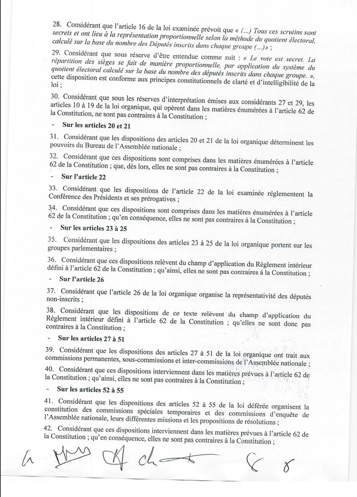 Convocation des magistrats à l’Assemblée nationale : Le Conseil Constitutionnel a tranché !