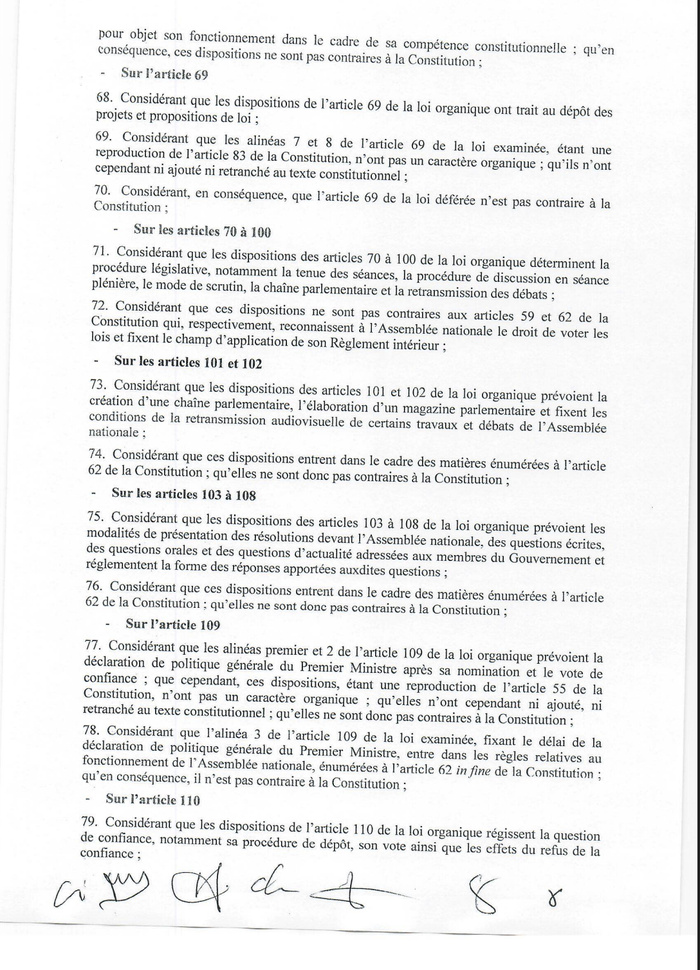 Convocation des magistrats à l’Assemblée nationale : Le Conseil Constitutionnel a tranché !