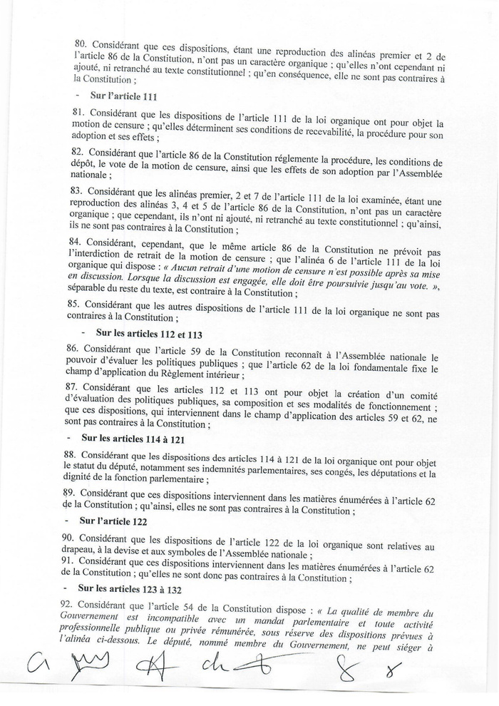 Convocation des magistrats à l’Assemblée nationale : Le Conseil Constitutionnel a tranché !