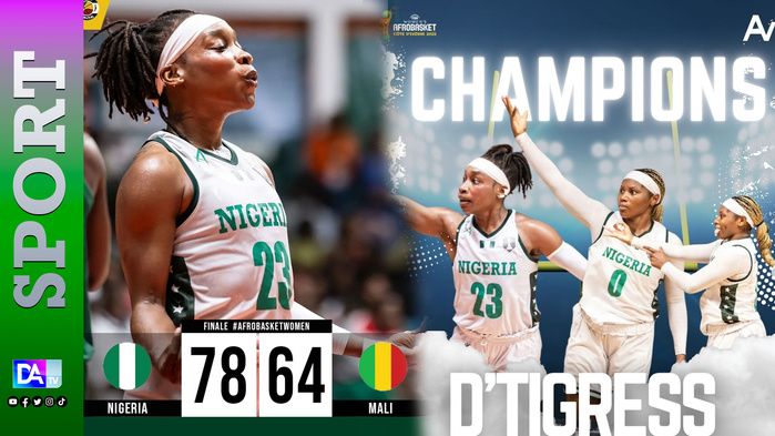 AFROBASKET 2025- Le Nigéria est champion après avoir battu le Mali sur le score de 78 à 64. AFROBASKET 2025- Le Nigéria est champion après avoir battu le Mali sur le score de 78 à 64.