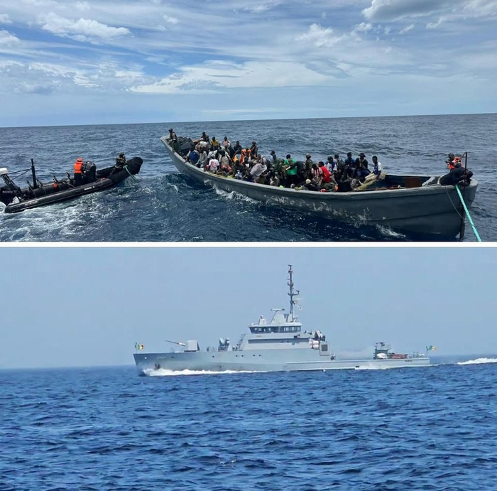 Sangomar : 147 candidats à l’émigration interceptés par la Marine nationale Sangomar : 147 candidats à l’émigration interceptés par la Marine nationale