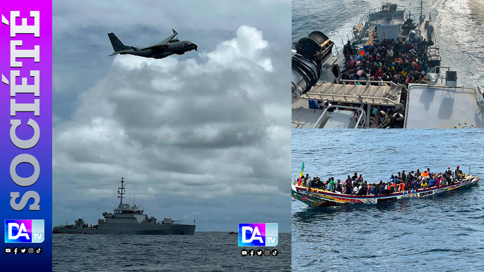 Au large de Dakar : 133 migrants secourus grâce à une opération conjointe Air-Mer Au large de Dakar : 133 migrants secourus grâce à une opération conjointe Air-Mer