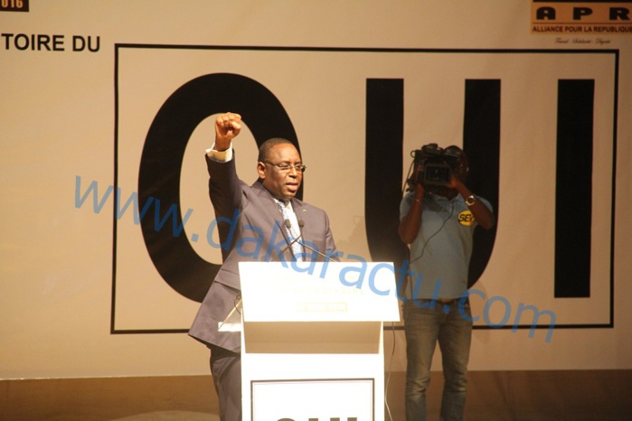 Pour gagner le référendum du 20 mars, Macky Sall appelle ses camarades à plus de solidarité Pour gagner le référendum du 20 mars, Macky Sall appelle ses camarades à plus de solidarité