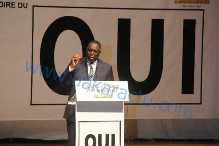 Conseil National de l'Alliance pour la république : Discours du président Macky Sall Conseil National de l'Alliance pour la république : Discours du président Macky Sall