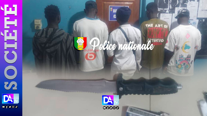 Grand Yoff : cinq individus arrêtés pour vol et agression armée Grand Yoff : cinq individus arrêtés pour vol et agression armée