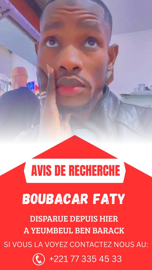 Disparition inquiétante à Yeumbeul : un père de famille introuvable Disparition inquiétante à Yeumbeul : un père de famille introuvable