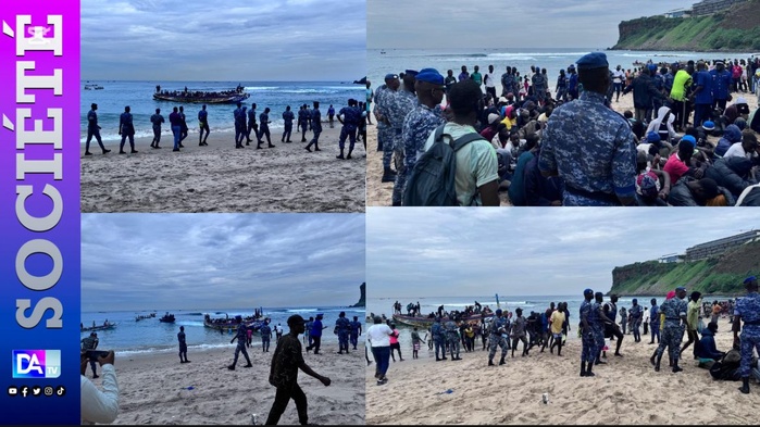 Tentative d’émigration : une pirogue de migrants accoste sur la plage de Ouakam Tentative d’émigration : une pirogue de migrants accoste sur la plage de Ouakam