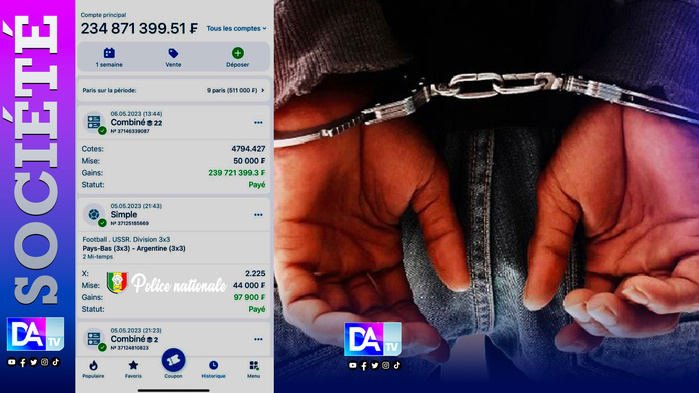 Vol avec effraction et cyber-escroquerie : un voleur dilapide 7 millions de francs CFA via un téléphone volé et les mise sur XBET… après avoir perdu 239 millions au jeu