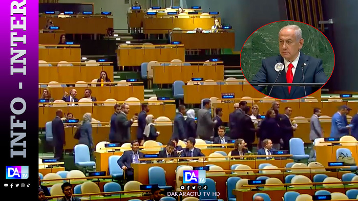 Benjamin Netanyahu hué lors de sa prise de parole à l’Assemblée générale de l’ONU: il annonce vouloir « finir le travail » Benjamin Netanyahu hué lors de sa prise de parole à l’Assemblée générale de l’ONU: il annonce vouloir « finir le travail »