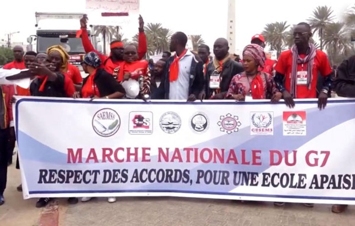 Année scolaire 2025 : le G7 lance son « Octobre rouge » et invite l’État à régler le passif social