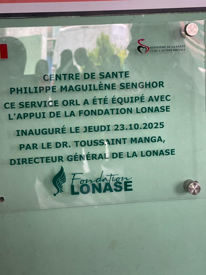 La Fondation LONASE réhabilite et  équipe le service ORL du Centre de Santé Philippe Maguilen Senghor