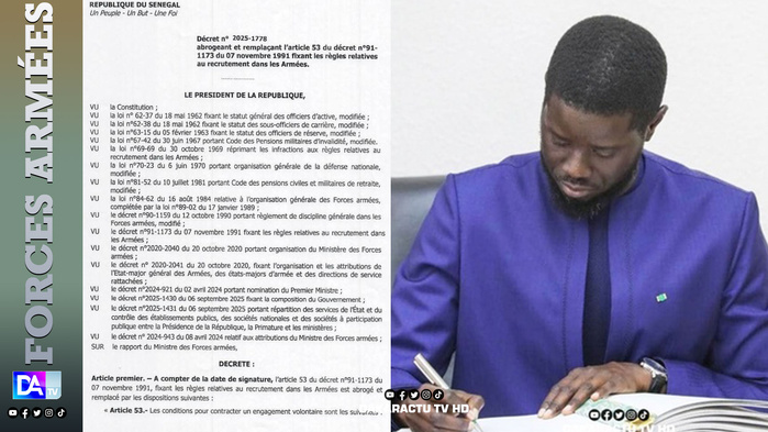 Forces armées : Un nouveau décret fixe les conditions d’engagement des candidats