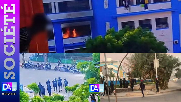 UCAD : le feu s’invite au pavillon A, tensions extrêmes entre étudiants et FDS UCAD : le feu s’invite au pavillon A, tensions extrêmes entre étudiants et FDS