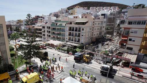Un immeuble s'effondre à Tenerife : 2 morts, 9 disparus