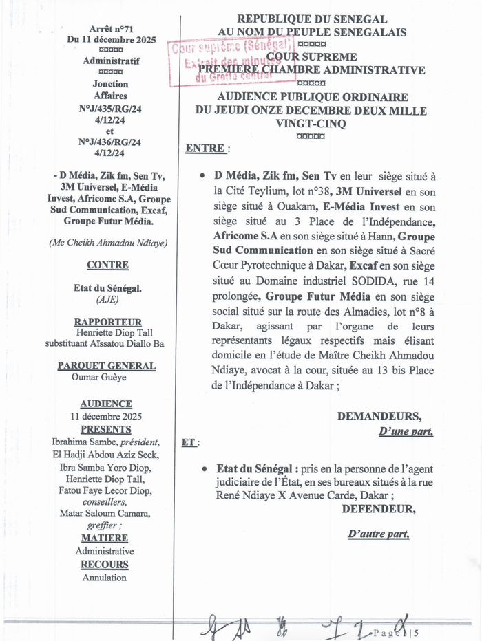 Liberté de la presse - Le ministère de la Communication désavoué : la Cour suprême stoppe la nouvelle plateforme imposée par l’État